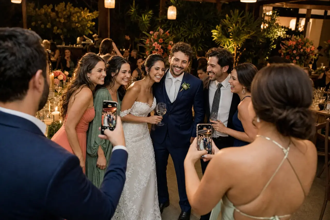 Momento espontâneo em casamento